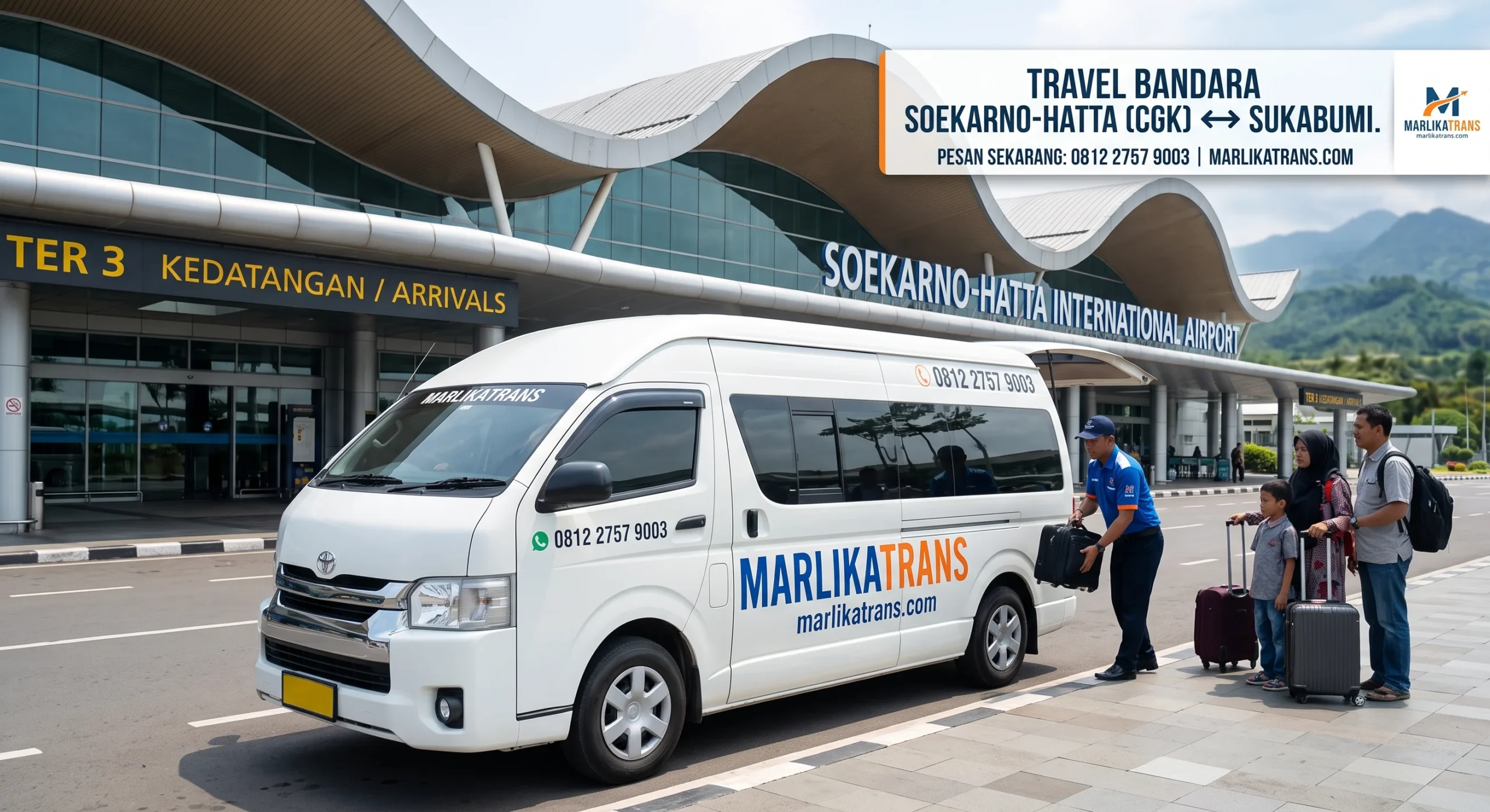 Travel Bandara Soekarno Hatta Sukabumi oleh Marlika Trans