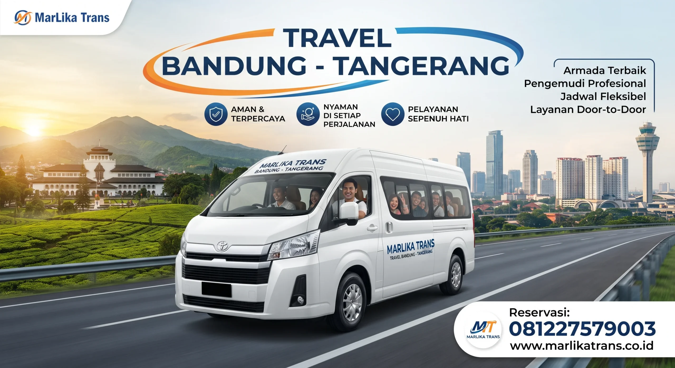 Layanan Travel Bandung Tangerang menggunakan kendaraan nyaman melintasi jalan tol