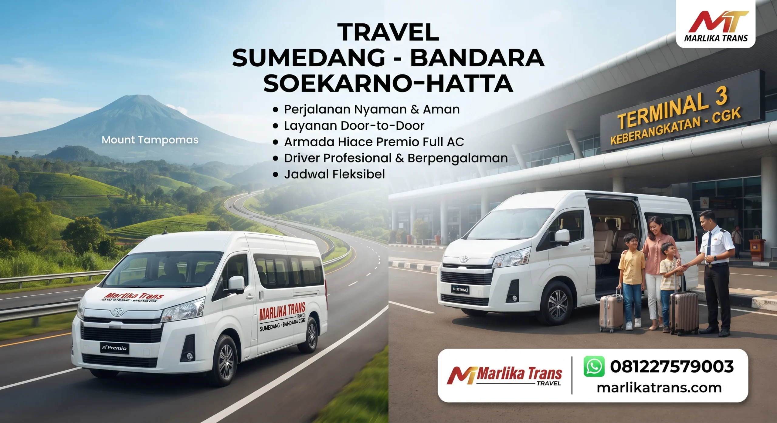 Travel Sumedang ke Bandara Soekarno Hatta bersama Marlika Trans