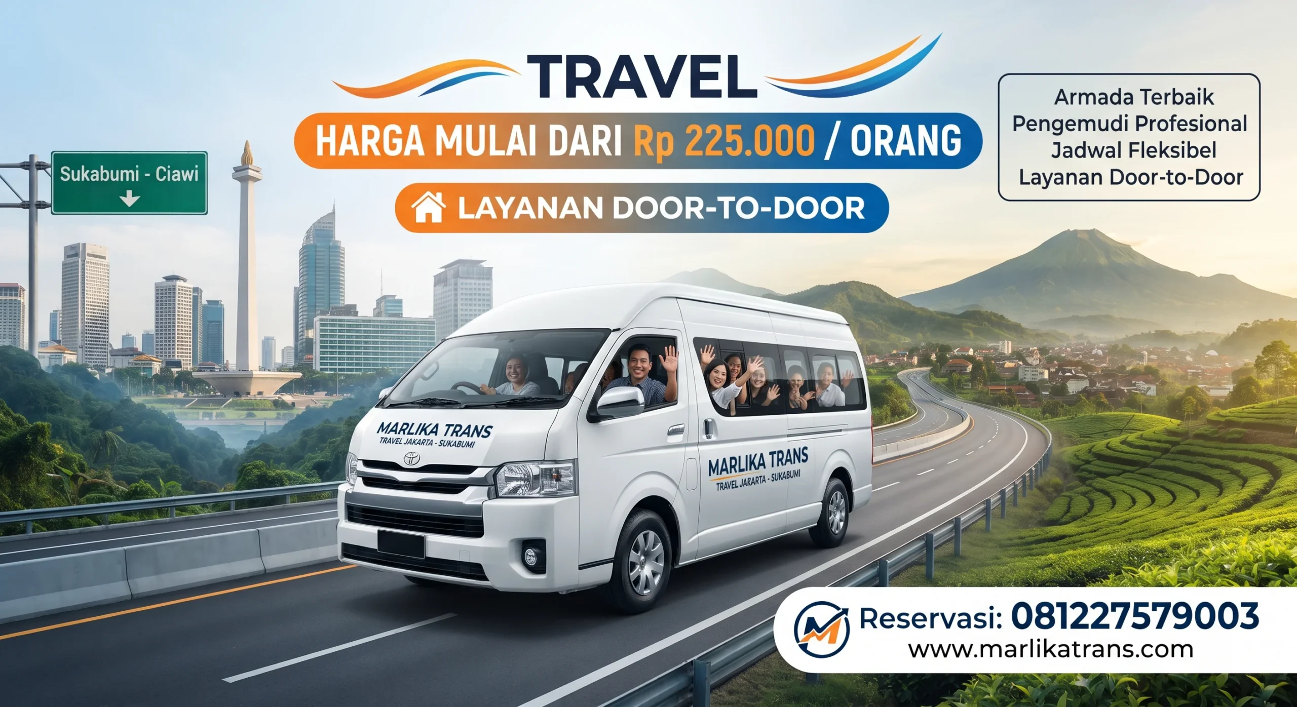 Info Harga Travel Jakarta Sukabumi Marlika Trans