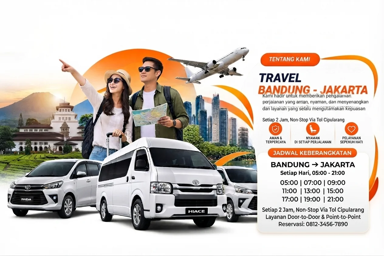 Kepastian jam keberangkatan dan jadwal travel bandung jakarta yang beroperasi 24 jam nonstop
