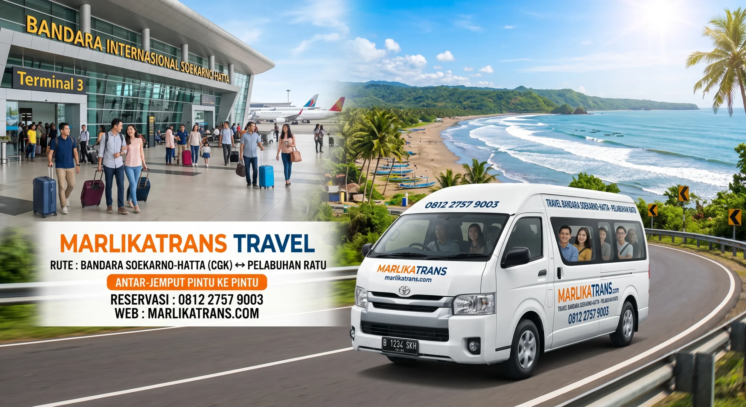 Travel Bandara Soekarno Hatta ke Pelabuhan Ratu oleh Marlika Trans