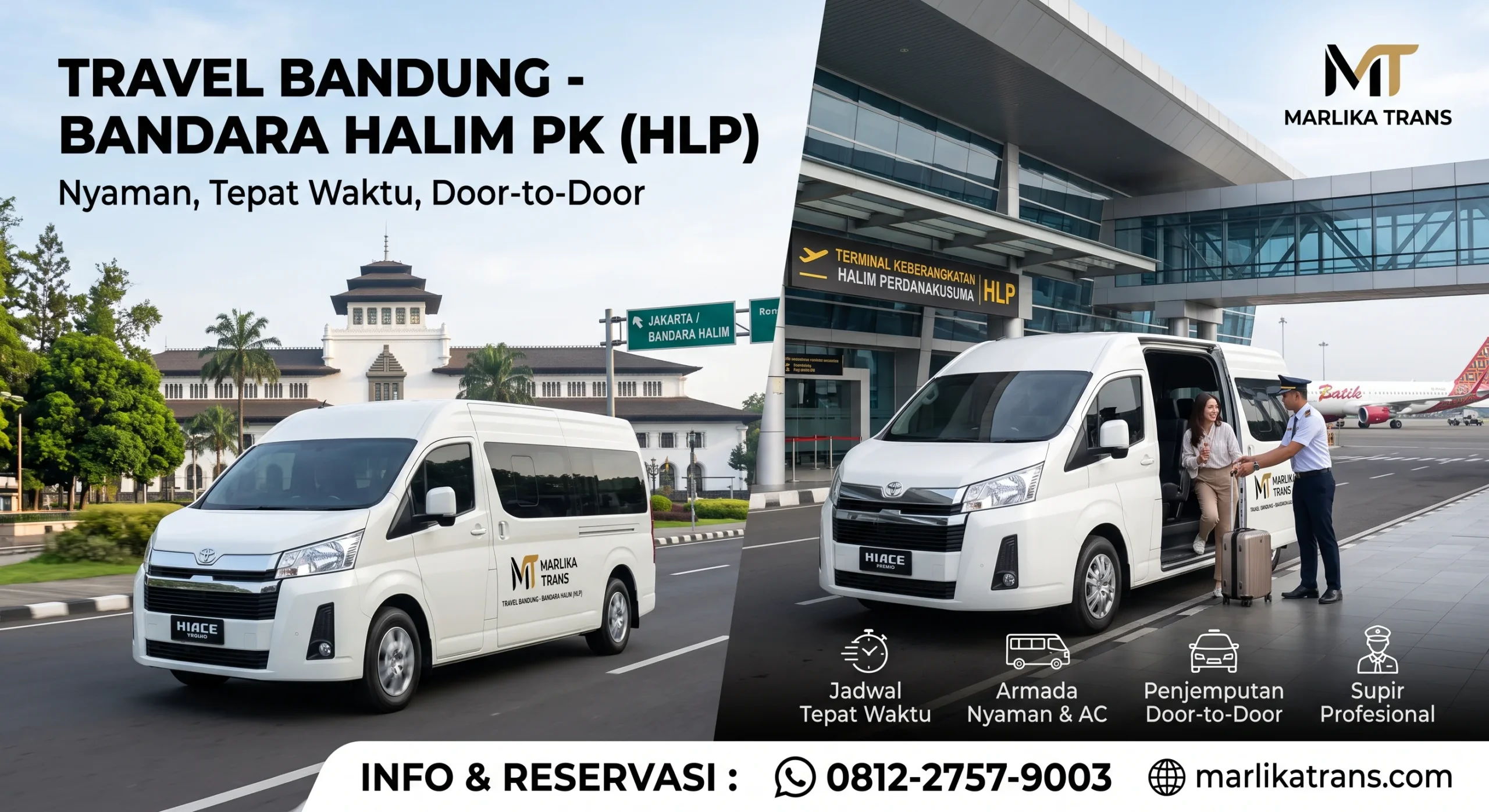 Layanan travel Bandung Bandara Halim Perdanakusuma tiba tepat waktu