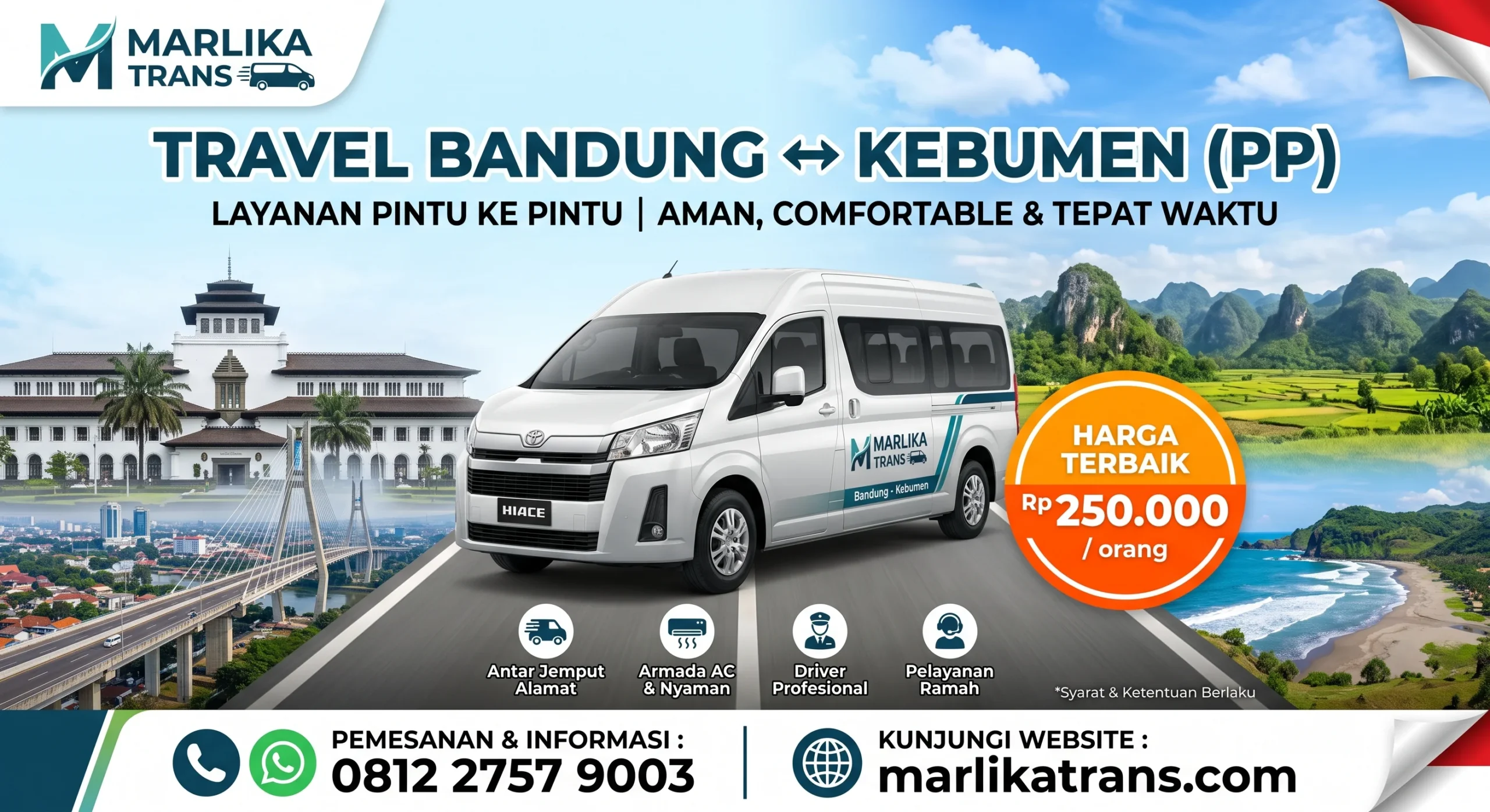 Harga Travel Bandung Kebumen Marlika Trans