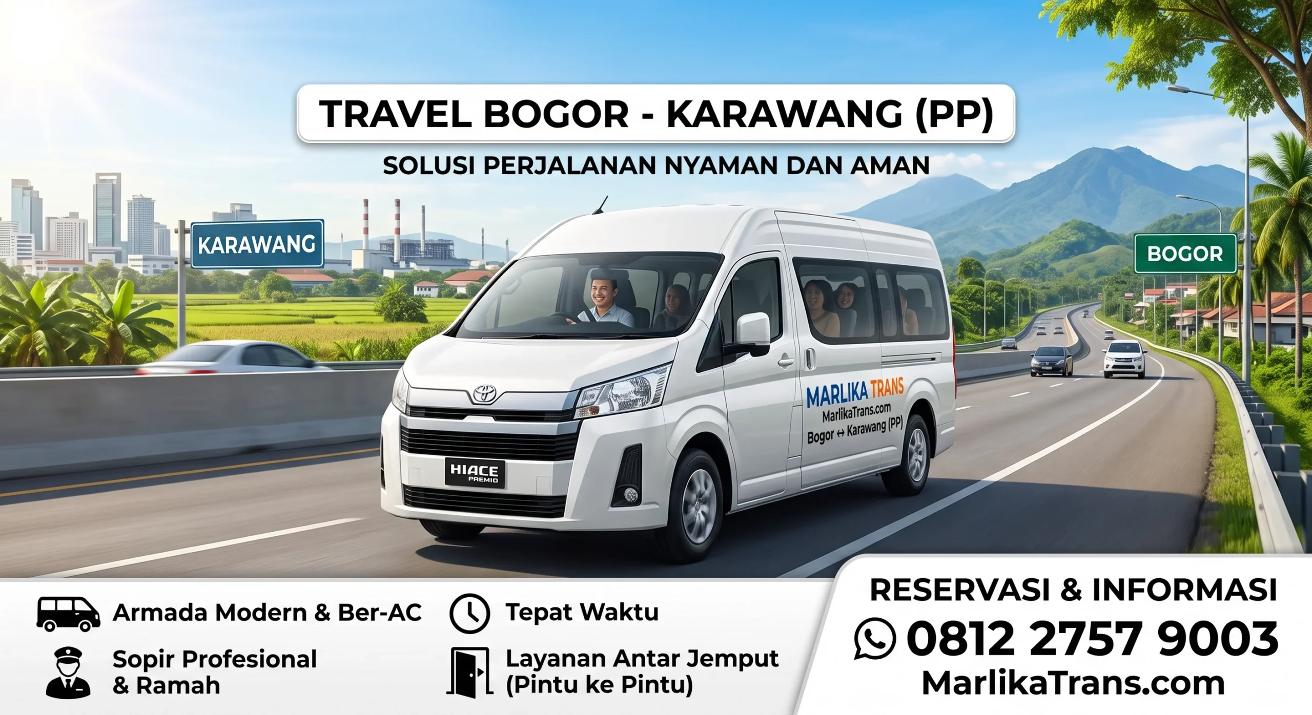Layanan Travel Bogor Karawang by Marlika Trans