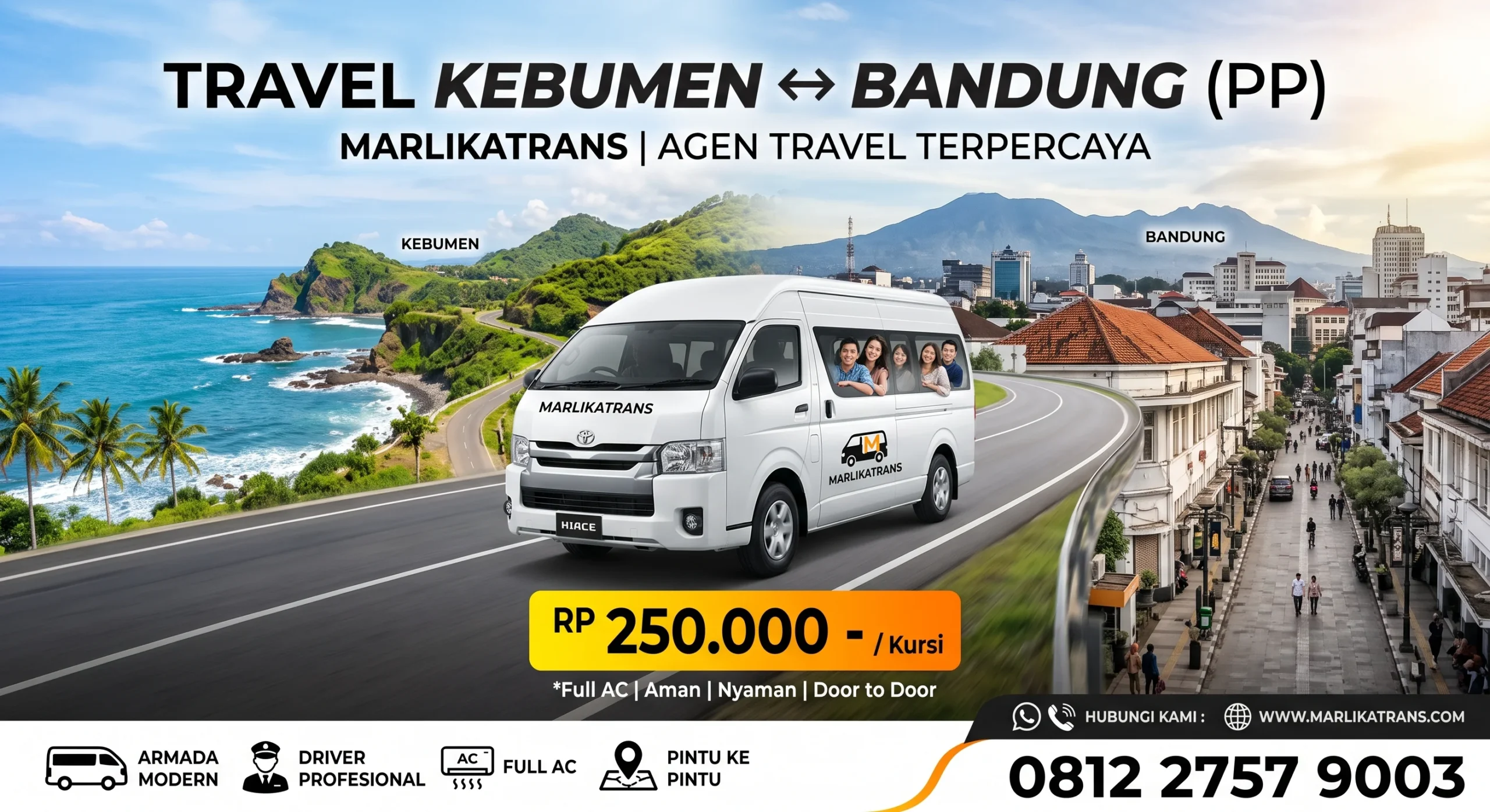 Layanan travel Kebumen menuju Bandung dari Marlika Trans