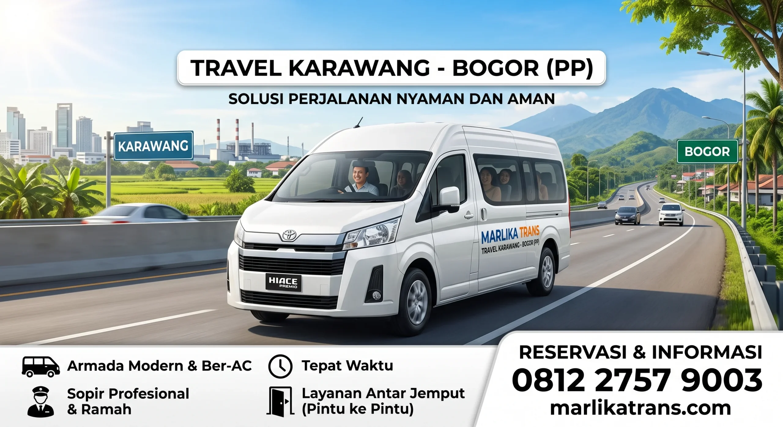 Armada Travel Karawang Bogor Marlika Trans